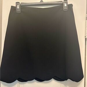 Hardly Worn Adorable Scalloped Black Skirt, Size M
